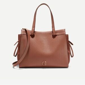 NWT Cole Haan Grand Ambition Side Cinch Satchel in Dark Sequoia